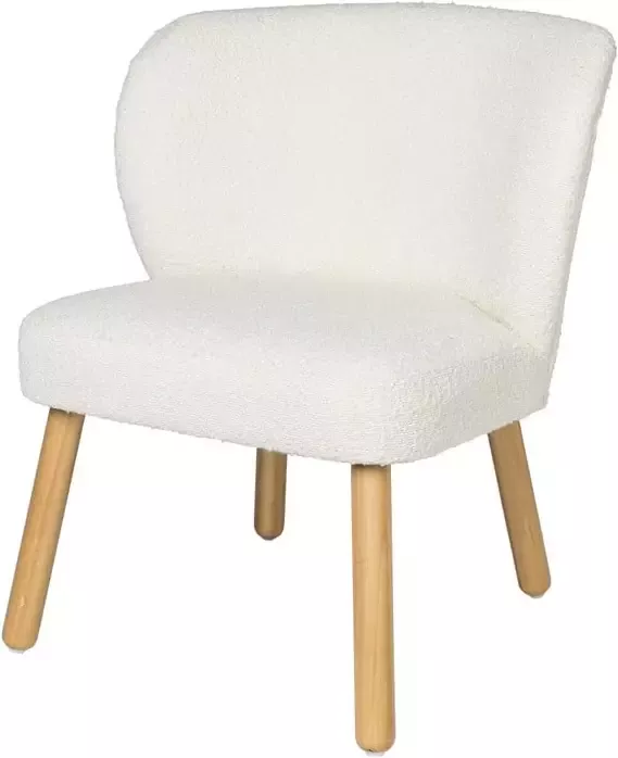 Xenos Teddy fauteuil Troyes wit 60x59x68 cm - Foto 1