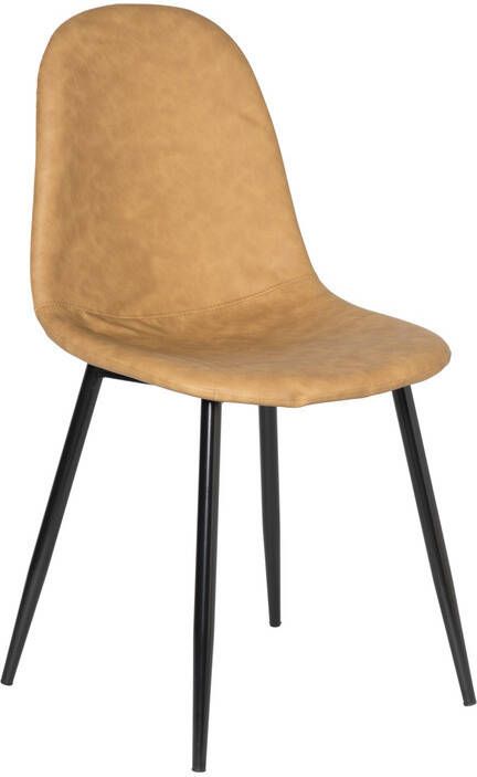 Xenos Eetkamerstoel Ivy kunstleer lichtbruin 88x53x44 cm