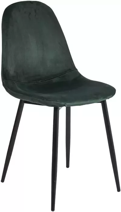 Xenos Eetkamerstoel Ivy velvet groen 88x44x53 cm