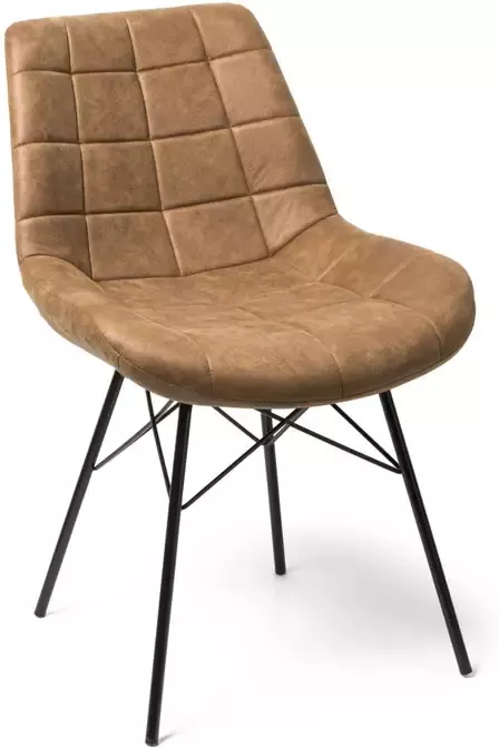 Xenos Eetkamerstoel Suedine cognac 81x52x57 cm