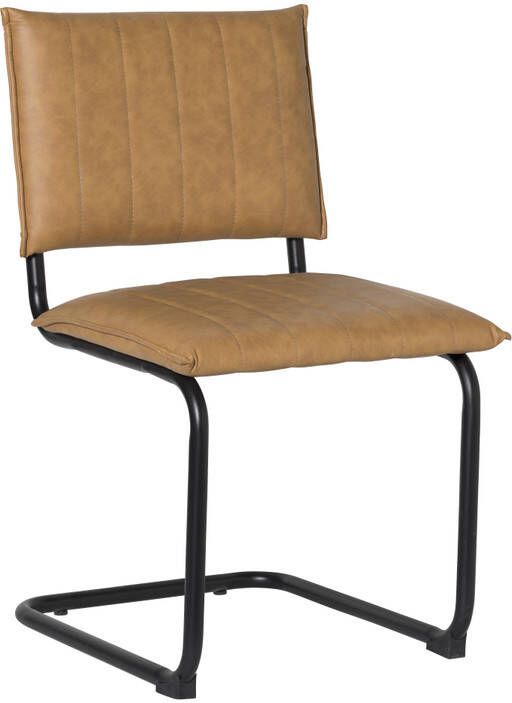 Xenos Eetkamerstoel Yara PU camelkleur 82.5x56x55 cm