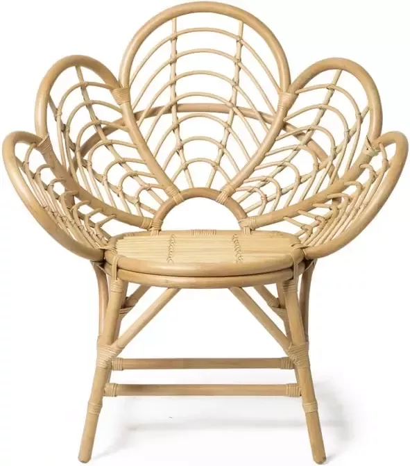 Xenos Lotus kuipstoel rotan naturel 97x89x64 cm